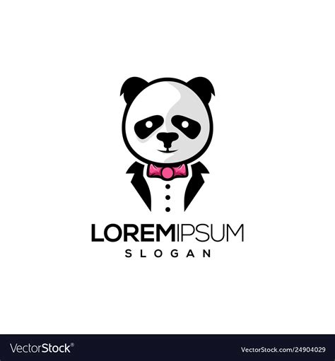 Panda logo design ready to use Royalty Free Vector Image