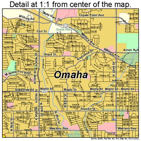 Omaha Nebraska Street Map 3137000