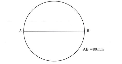 Figure 1 shows a circle of diameter 80mm. Construct a pentagon ...