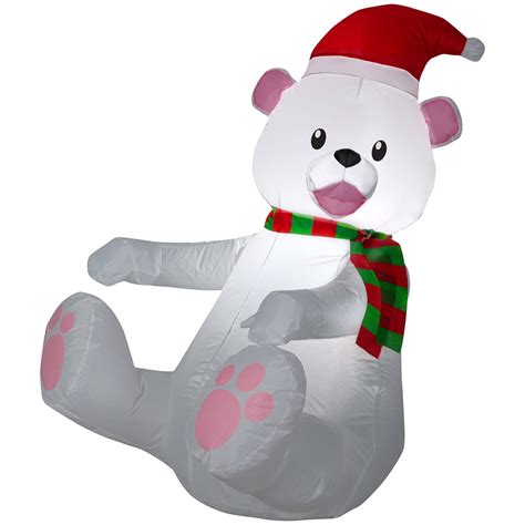 3.5' Airblown Polar Bear Christmas Inflatable – Seasons Inflatables