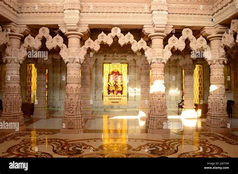 Inside view of BAPS Shri Swaminarayan Mandir Pune Maharashtra Stock ...