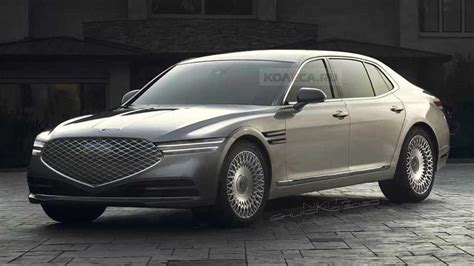 2022 Genesis G90 Speculatively Rendered Based On Spy Shots