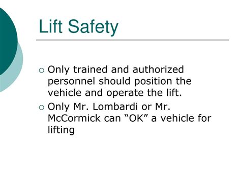 PPT - Lift Safety PowerPoint Presentation, free download - ID:5209558