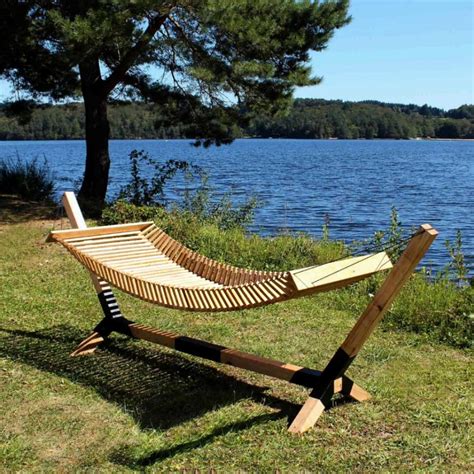 Unique Design - Wooden Hammock With A Stand - Made in France