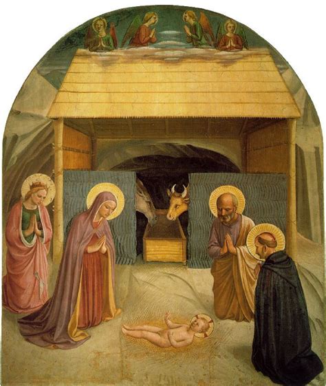 Fra Angelico Nativity 1439-1443 Fresco 177 x 148 cm Cell 5, Convent of ...