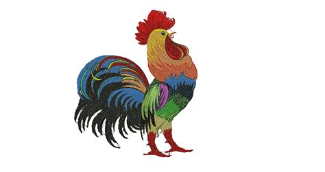 Rooster Embroidery Design | Free Download | Digitizing | Embroidery ...