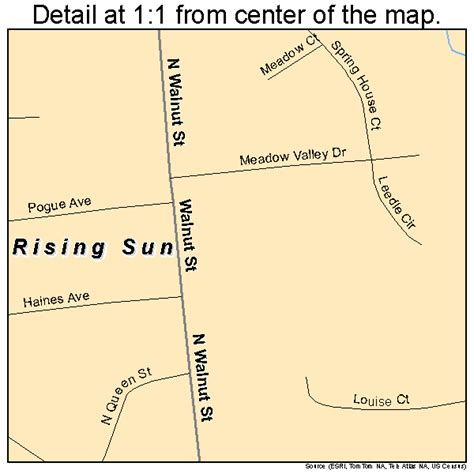 Road Map Of Rising Sun Md