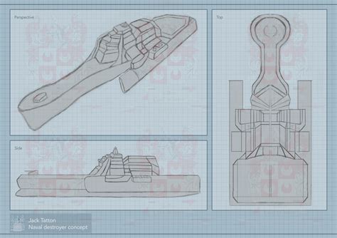 Naval destroyer concept - Jack Tatton Design