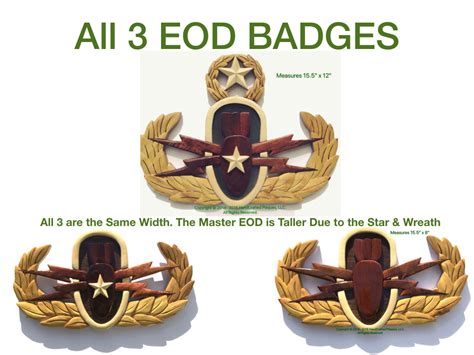 EOD Badge Wooden Plaque