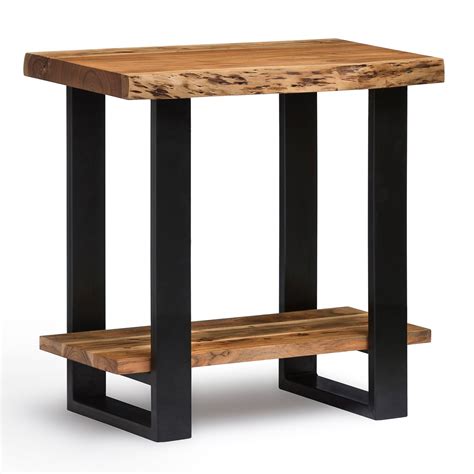 Alpine Natural Live Edge Wood End Table - Walmart.com - Walmart.com