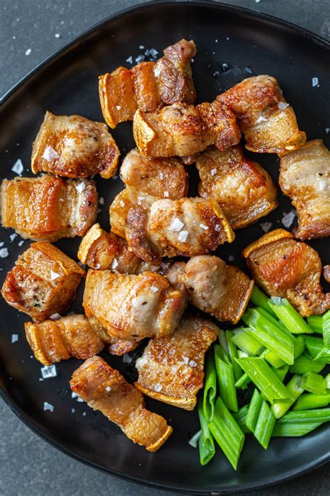 Air Fryer Pork Belly Bites (Only 3 Ingredients) - Momsdish