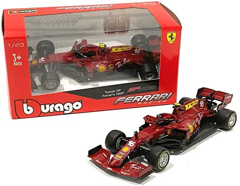 Bburago 1:43 Ferrari Racing 2020 F1 F1000 Tuscan GP #16 Charles Lecler ...