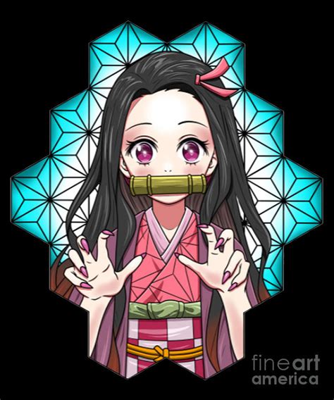 Nezuko Japanese Art Demon Slayer Drawing By Anime Art Pixels | lupon.gov.ph