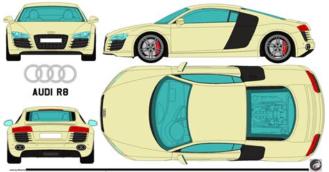 audi-R8 blueprint Animated Love Images, Car Sketch, Nose Art, Audi R8 ...