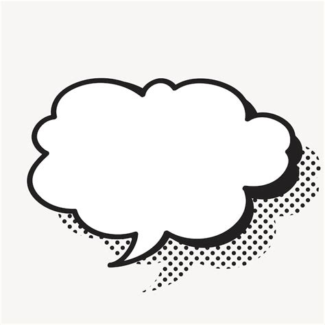 Free Vector | Speech bubble vector in halftone style