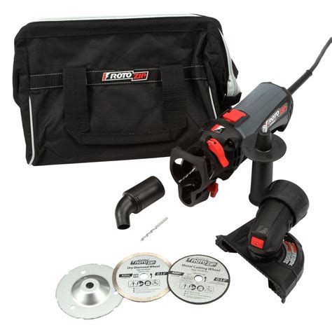 Rotozip RotoSaw+ 6 Amp Corded Variable Speed Spiral Saw Kit with 11 ...