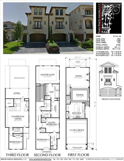 Townhomes, Townhouse Floor Plans, Urban Row House Plan Designers ...