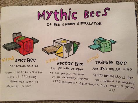 some mythic bees art : r/BeeSwarmSimulator