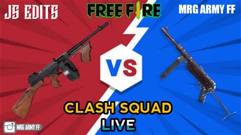 MP40 VS THOMPSON | Clash Squad Live | MRG ARMY [ FREE FIRE ] - YouTube