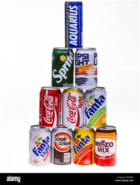 Various Drink Cans, Softdrinks Stock Photo - Alamy