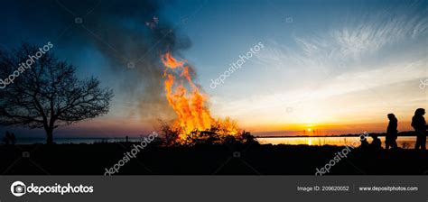 People Celebrating Walpurgis Night Sweden — Stock Photo ...