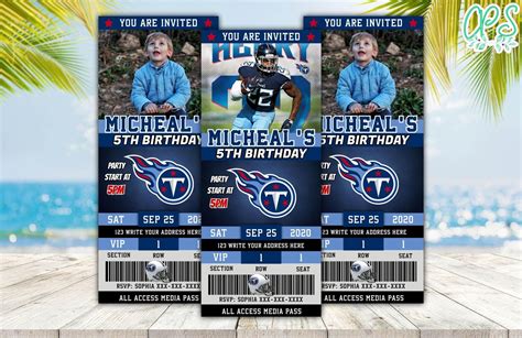 Tennessee Titans Ticket Birthday Editable Template Instant Download ...