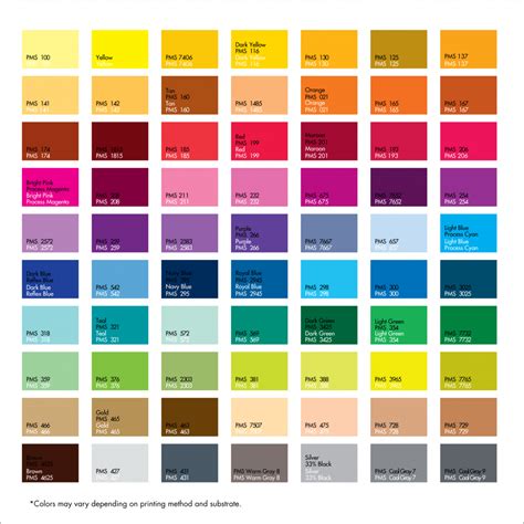 Bright Color Chart