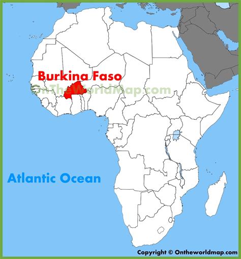 Burkina Faso location on the Africa map - Ontheworldmap.com