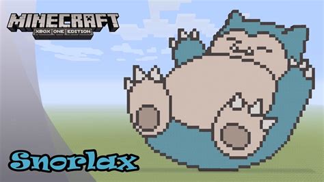 Minecraft: Pixel Art Tutorial and Showcase: Snorlax (Pokemon) - YouTube