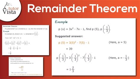 Remainder Theorem, Definition, Formula and Examples | It Lesson Education