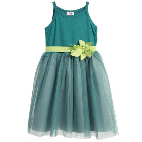 Jade Green Dress with Tulle Skirt | Jade green dress, Girls bridesmaid ...