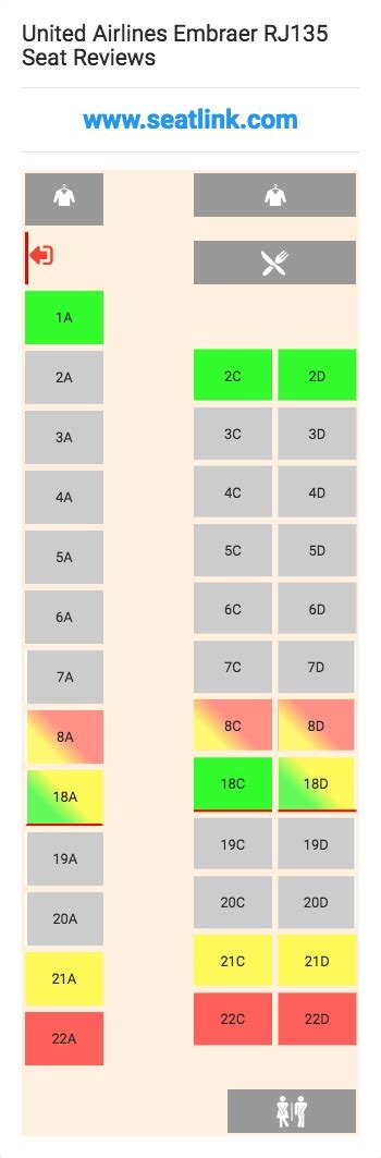 United Airlines Embraer RJ135 Seating Chart - Updated November 2024 ...