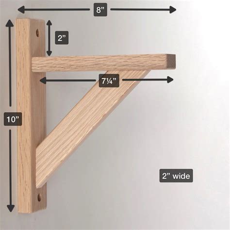 Tyler Morris Woodworking Wood Shelf Bracket - Oak Straight 8 | Diy wood ...