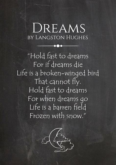 Dreams Poem by Langston Hughes Langston Hughes Poetry - Etsy