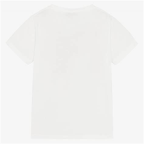 Gucci - White Cotton Logo T-Shirt | Childrensalon