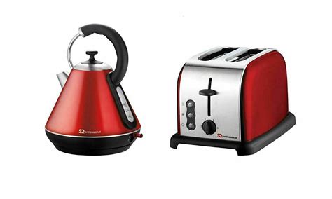 SQ Professional Kettle and Toaster Set Pink, Blue, Black, Silver ...