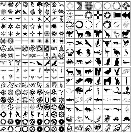 1000+ Free Photoshop Custom Shapes In 40 Sets - Designbeep