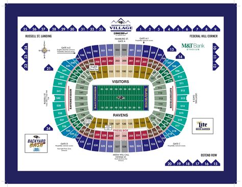 Baltimore Ravens Interactive Seating Chart with Seat Views