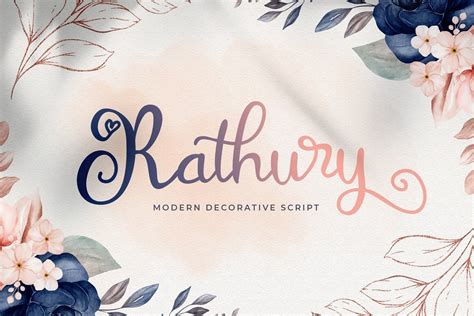 Rathury Decorative Script Font - Download Fonts