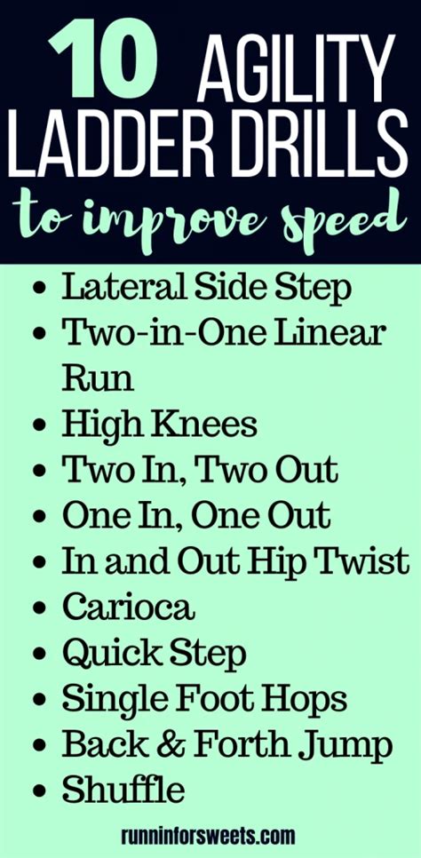 10 Agility and Speed Ladder Drills – Runnin’ for Sweets