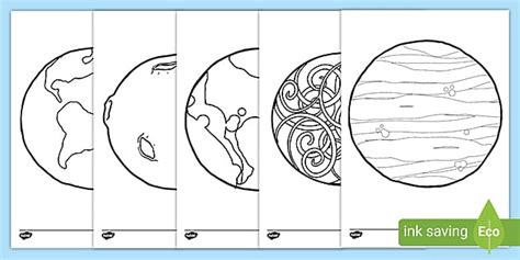 The Planets Coloring Sheets (Teacher-Made) - Twinkl