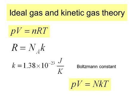 Ideal gas and kinetic gas theory Boltzmann constant.> | Thermodynamics ...