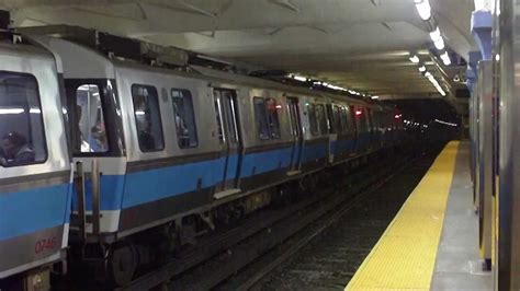 HD MBTA Blue Line Trains in the Renovated State Street Station - YouTube