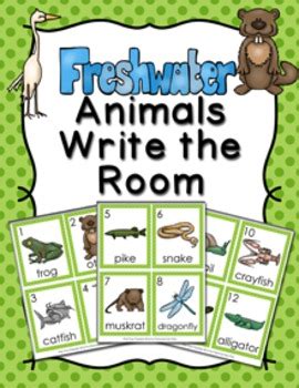 Freshwater Marsh Animals Write the Room Activity by Pink Posy Paperie