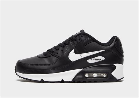 Black Nike Air Max 90 Leather Junior - JD Sports Global