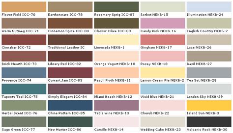 Behr Paint Color Palette | Dibandingkan