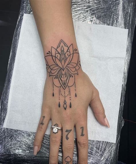 Lotus Flower Mandala Tattoo | Mandala tattoos for women, Mandala hand ...