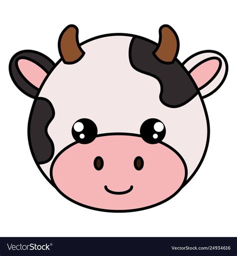 Cow Face Drawing Clipart