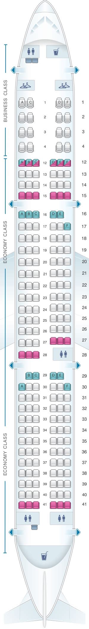 Seat Map Swiss Airbus A321 100200 Air Transat Malaysia Airlines ...