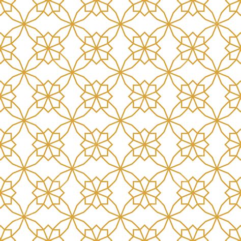 Arabic Seamless Pattern Vector Art PNG, Seamless Gold Islami Pattern ...